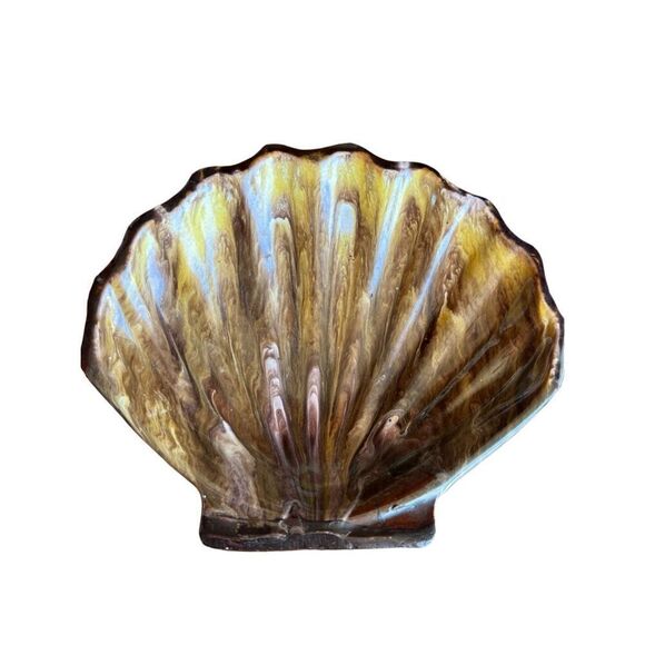 Set of 2 gorgeous sea shell ceramic trinket trays - Picture 1 of 8
